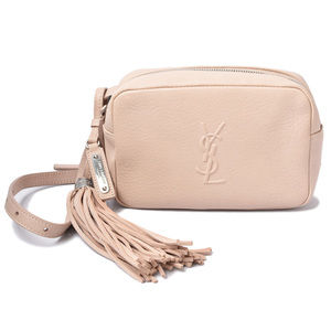 Saint Laurent Belt Bag Shoulder Bag Leather Pink Beige